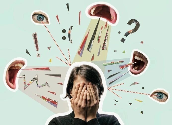 Illustration representing the overwhelm of destructive communication